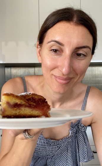 italian fig and custard cake